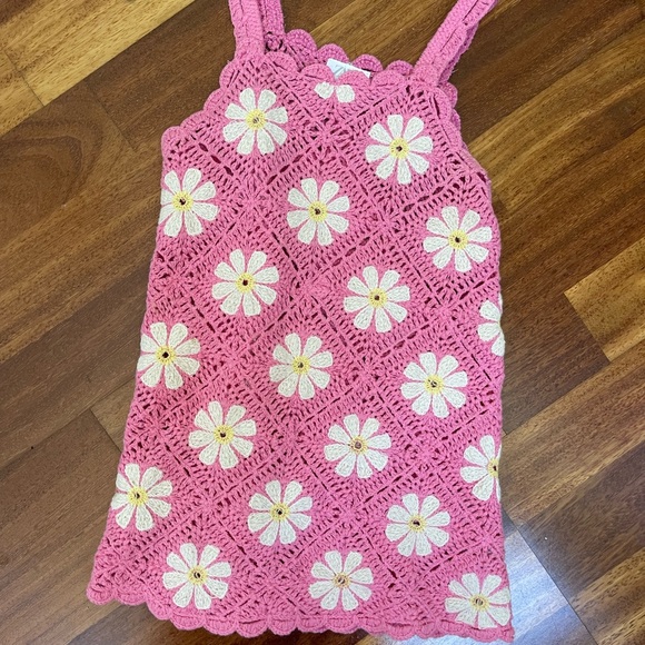 Toddler Zara crochet flower dress in pink - Picture 2 of 2
